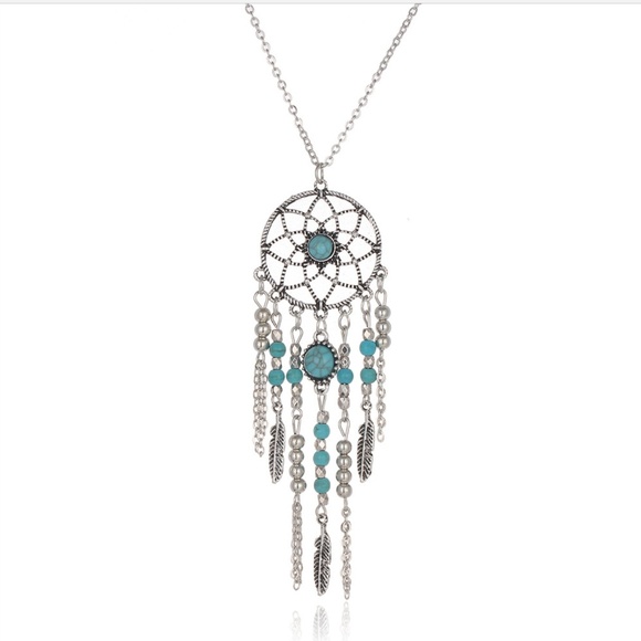 NEW turquoise dream catcher necklace - Picture 3 of 5